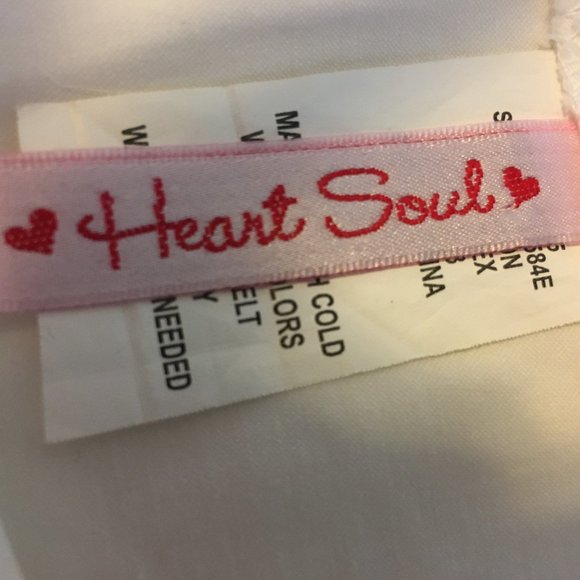 Heart & Soul Cotton White Green Skirt Applique Flowers Leaves Embroidered Size 5 - Picture 9 of 12